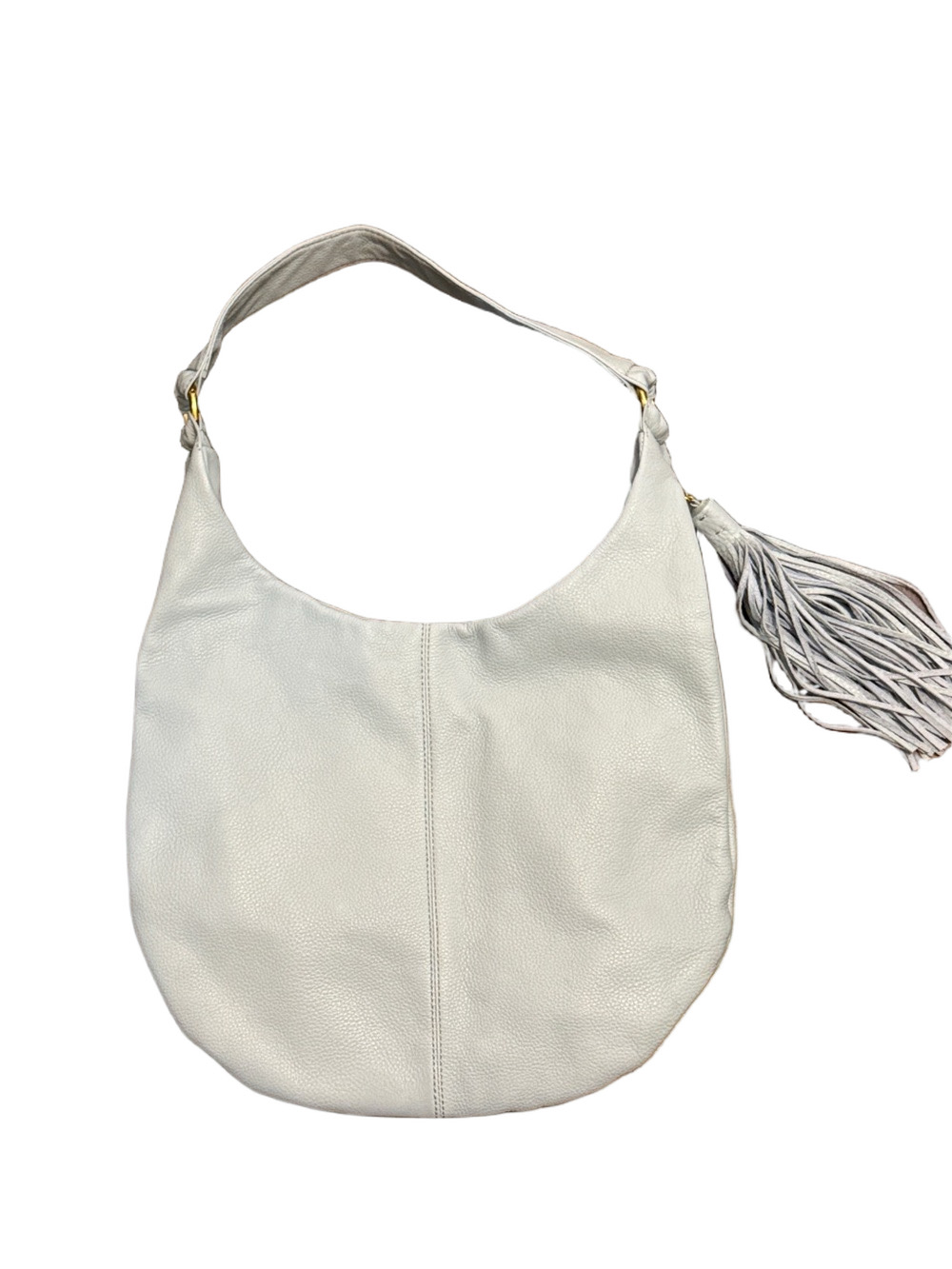 HOBO Gardner Pale Blue Leather Shoulder Bag with Tassel and Dust Bag - Picture 3 of 8